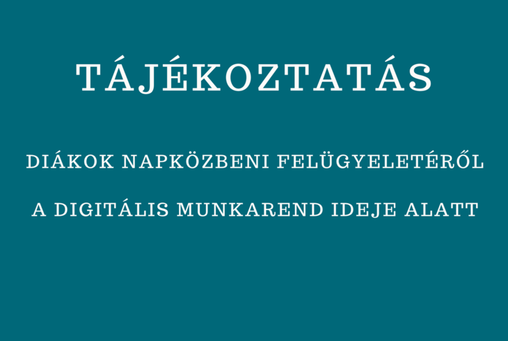 Tjkoztats felgyeletrl