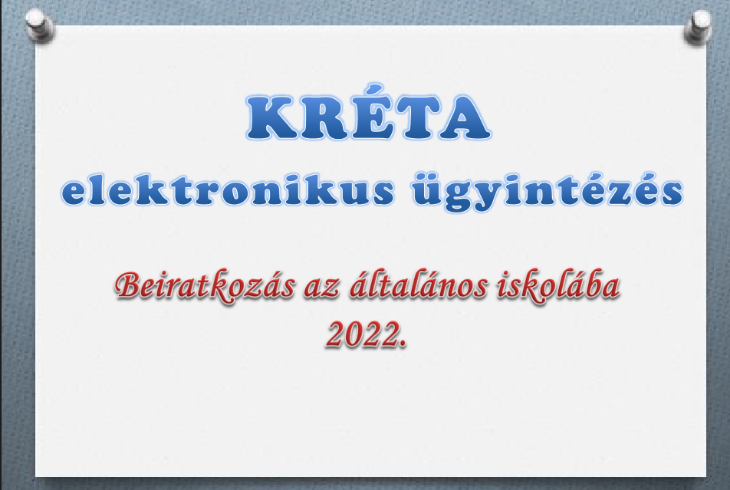 Beiratkozs az ltalnos iskolba 2022