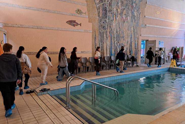 Az 5. b osztly ltogatsa a Hvzi Szent Andrs Krhzban s Gygyfrdben